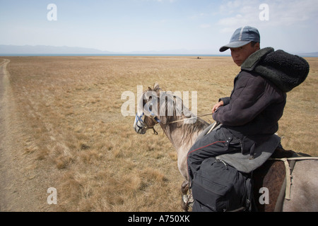 Guide kirghize Riding Horse Banque D'Images