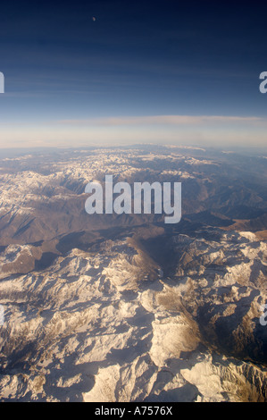Chaîne des Pyrénées de l'air Banque D'Images