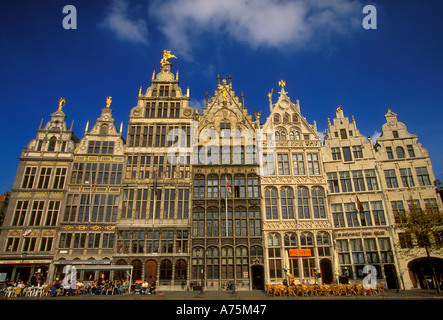 Maisons de guilde, Grote markt, Anvers, Anvers, Belgique, Europe province Banque D'Images