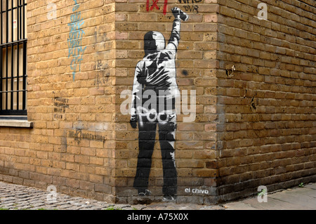 L'artiste graffiti Ciboulette El Style Banksy Banque D'Images