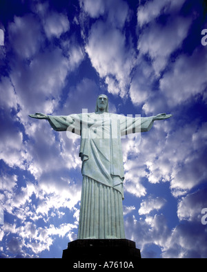 Le Christ Rédempteur, Corcovado, Rio de Janeiro Brésil Banque D'Images