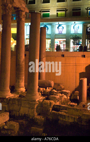 Colonnes romaines, au centre-ville, Beyrouth Liban Banque D'Images