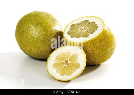 Tranches de pomelo, close-up Banque D'Images