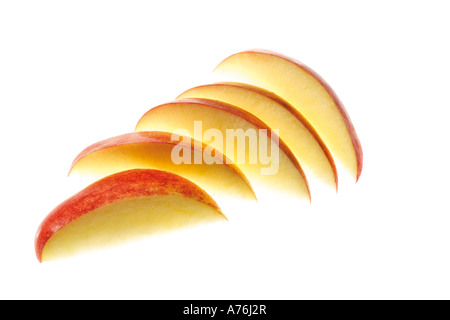 Tranches de pomme, close-up Banque D'Images