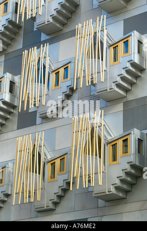 L'Écosse, Édimbourg. Le bâtiment du parlement écossais à Holyrood Banque D'Images