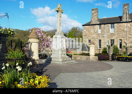 L'Écosse, Perth et Kinross, Pitlochry. Monument commémoratif de guerre Banque D'Images