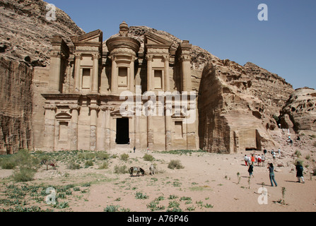 Jebel Al Deir monastère à Petra Jordanie,. Banque D'Images