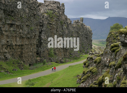 Le Parc National de Pingvellir en Islande Banque D'Images