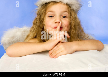 Angel boy, portrait Banque D'Images