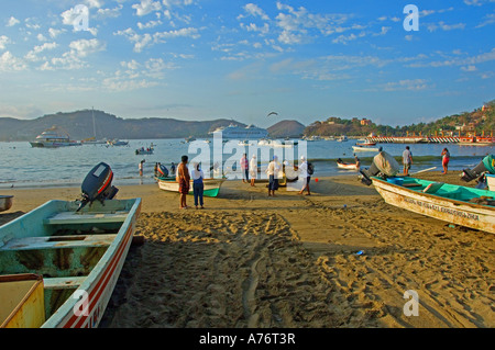 La plage, de la ligne de rivage,mer,Zihuatanejo,Mexique, Banque D'Images