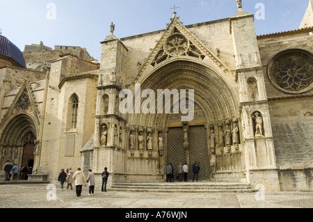 Basilique de Santa Maria la Mayor, Morella, Castellon, Espagne Banque D'Images