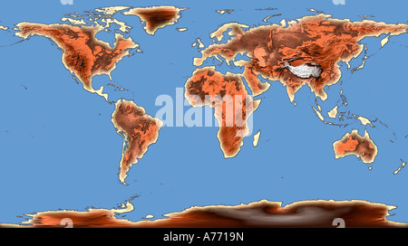 Carte du monde Illustration Banque D'Images