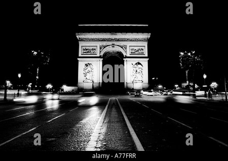 L'Arc de Triomphe, Paris, France Banque D'Images