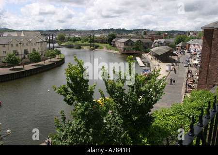 Exeter Devon au Royaume-Uni à partir de la rivière Exe Colleton Crescent Banque D'Images