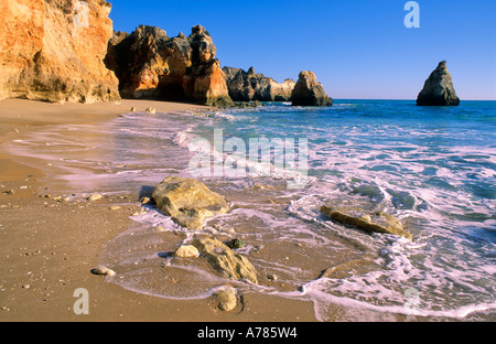 Plage Prainha, Portimao, Algarve, Portugal Banque D'Images