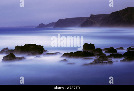 Castelejo Beach par nuit Vila Do Bispo Algarve Portugal Costa Vicentina Banque D'Images