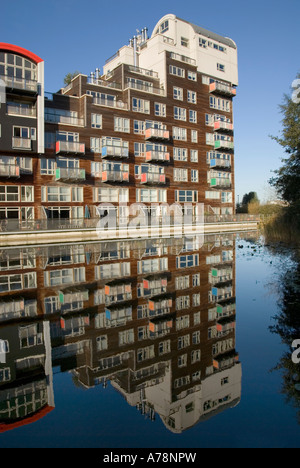 Le développement du logement à côté de la péninsule de Greenwich l'eau Banque D'Images