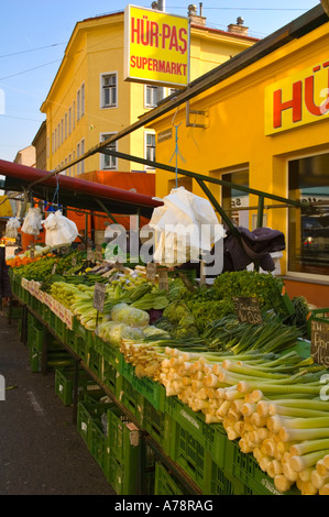 Marché Brunnenmarkt Josefstadt à Vienne Autriche UE Banque D'Images