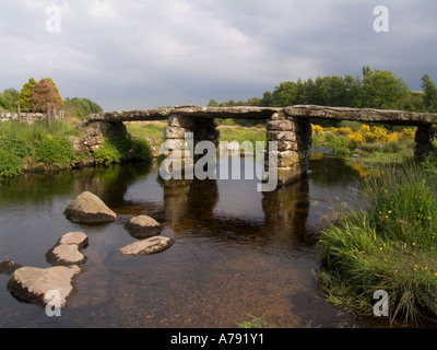 Clapper Bridge, Postbridge, Dartmoor Banque D'Images
