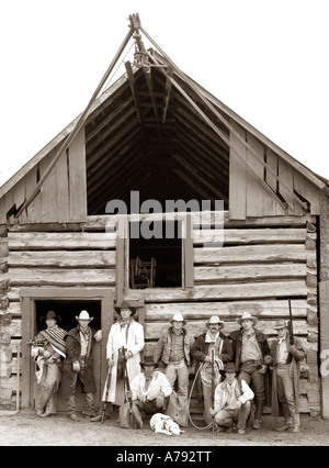 Mains Ranch ou cowboys à un Colorado guest ranch Banque D'Images