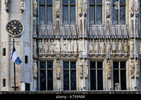 Détail de la sculpture à l'Hôtel de Ville de Bruxelles Belgique Banque D'Images