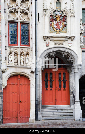 Bâtiment dans Jan van Eyckplein Bruges Belgique Banque D'Images