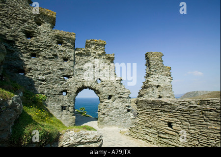 Titntagel Château, Tintagel, Cornwall, UK Banque D'Images