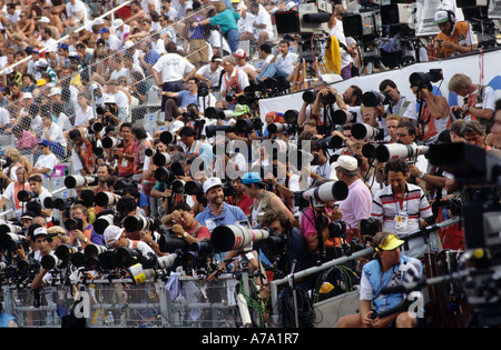 Photographes de presse internationale d'événements sportifs Banque D'Images