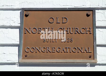 Old North Church qui a été construit en 1828 Situé dans le New Hampshire USA Canaan historique qui fait partie de la Nouvelle Angleterre Banque D'Images