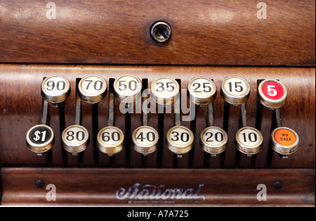 Boutons de caisse Banque D'Images