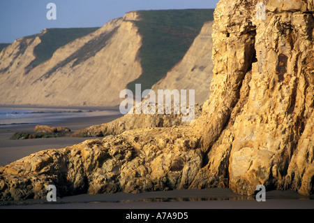 Californie Point Reyes National Seashore Drakes Bay Beach et falaises Banque D'Images