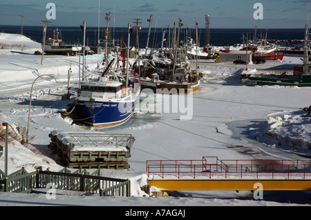 Le plus glacé de port Ste Therese en Gaspésie au Québec Banque D'Images