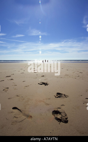 Dinas Dinlle à plage près de Caernarfon, Gwynedd, au nord du Pays de Galles, Royaume-Uni Banque D'Images