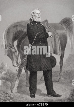 Edwin Vose Sumner, 1797 - 1863. Le général américain sur le côté de l'Union pendant la guerre civile américaine. Banque D'Images