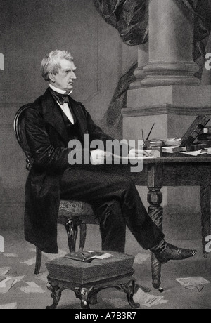 William Henry Seward, 1801 - 1872. Homme politique américain, qui a négocié l'achat de l'Alaska, le secrétaire d'Etat des Etats-Unis Banque D'Images