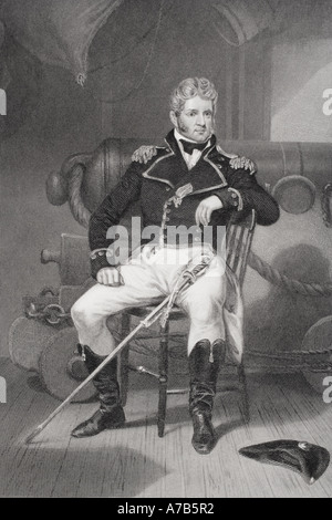 Thomas Macdonough, 1783 -1825. Officier de la marine américaine au cours de la première guerre de barbarie et de la guerre de 1812. Banque D'Images