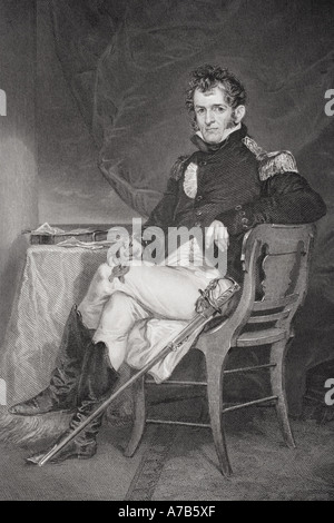 David Porter, 1780 - 1843. Officier de la marine américaine dans la guerre de 1812 Banque D'Images