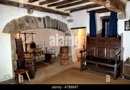 Intérieur de l'hôtel Tudor Merchants House fin du 15ème siècle maison de ville à Tenby, Pembrokeshire West Wales UK Banque D'Images