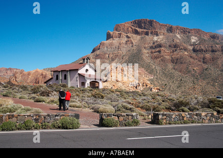 Ermita (chapelle) dans le parque nacional del Teide, Tenerife, Canaries, Espagne Banque D'Images