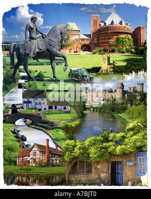 Fr - le coeur de l'Angleterre : Concept du pays de Shakespeare Banque D'Images