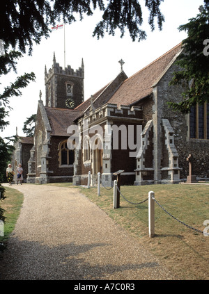 La Queens Sandringham Estate Sainte Marie Madeleine Église où la famille royale lors de l'adoration en résidence à la maison Banque D'Images