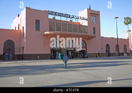 La gare la Gare de Marrakech Marrakech, Maroc, Afrique du Nord Banque D'Images