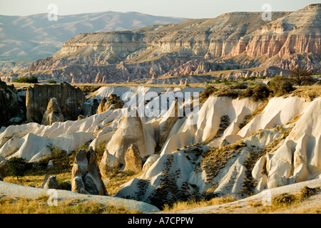 Le spectaculaire paysage altéré près de Göreme Banque D'Images