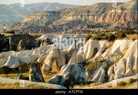 Le spectaculaire paysage altéré près de Göreme Banque D'Images