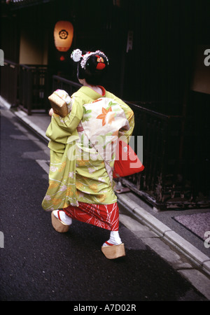 Gion, Maiko aller au travail Banque D'Images