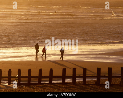 Camber Sands Manche Banque D'Images