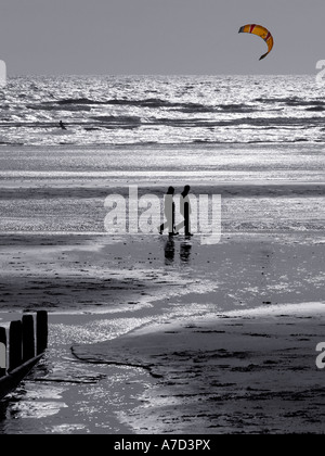 Camber Sands, Manche Banque D'Images