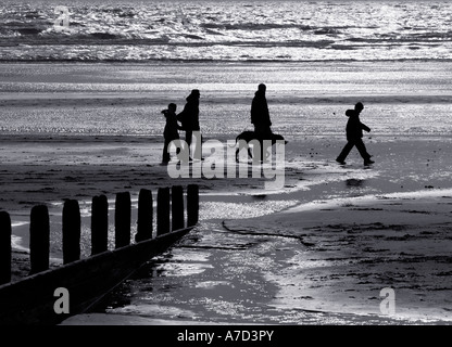 Camber Sands, Manche Banque D'Images