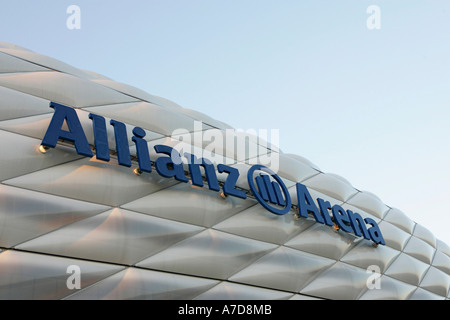 Munich, GER, 12. Octobre 2005 - Façade de Munich Allianz-Arena Banque D'Images