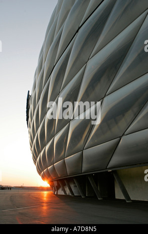 Munich, GER, 12. Octobre 2005 - Façade de Munich Allianz-Arena Banque D'Images